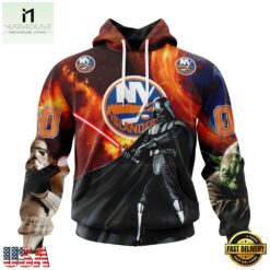 NHL New York Islanders x Star War Specialized Design Hoodie, T Shirt , NHL 3D Game Day Tee Nhl New York Islanders X Star War Specialized Design Hoodie T Shirt 1