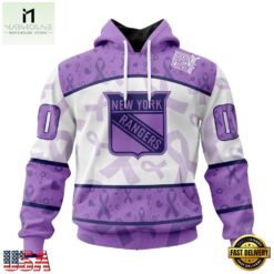 NHL New York Rangers Special Lavender Fight Cancer Hoodie, T Shirt , NHL 3D Game Day Tee Nhl New York Rangers Special Lavender Fight Cancer Hoodie T Shirt 1