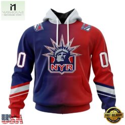 NHL New York Rangers Special Retro Gradient Design Hoodie, T Shirt, NHL 3D Game Day Tee Nhl New York Rangers Special Retro Gradient Design Hoodie T Shirt 1