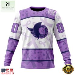 NHL Ottawa Senators Special Lavender Fight Cancer Hoodie, T Shirt , NHL 3D Game Day Tee Nhl Ottawa Senators Special Lavender Fight Cancer Hoodie T Shirt 4