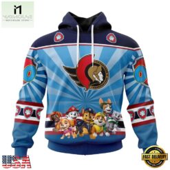 NHL Ottawa Senators Special Paw Patrol Kits Hoodie, T Shirt , NHL 3D Game Day Tee Nhl Ottawa Senators Special Paw Patrol Kits Hoodie T Shirt 1