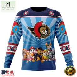 NHL Ottawa Senators Special Paw Patrol Kits Hoodie, T Shirt , NHL 3D Game Day Tee Nhl Ottawa Senators Special Paw Patrol Kits Hoodie T Shirt 3