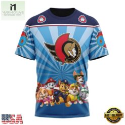 NHL Ottawa Senators Special Paw Patrol Kits Hoodie, T Shirt , NHL 3D Game Day Tee Nhl Ottawa Senators Special Paw Patrol Kits Hoodie T Shirt 4