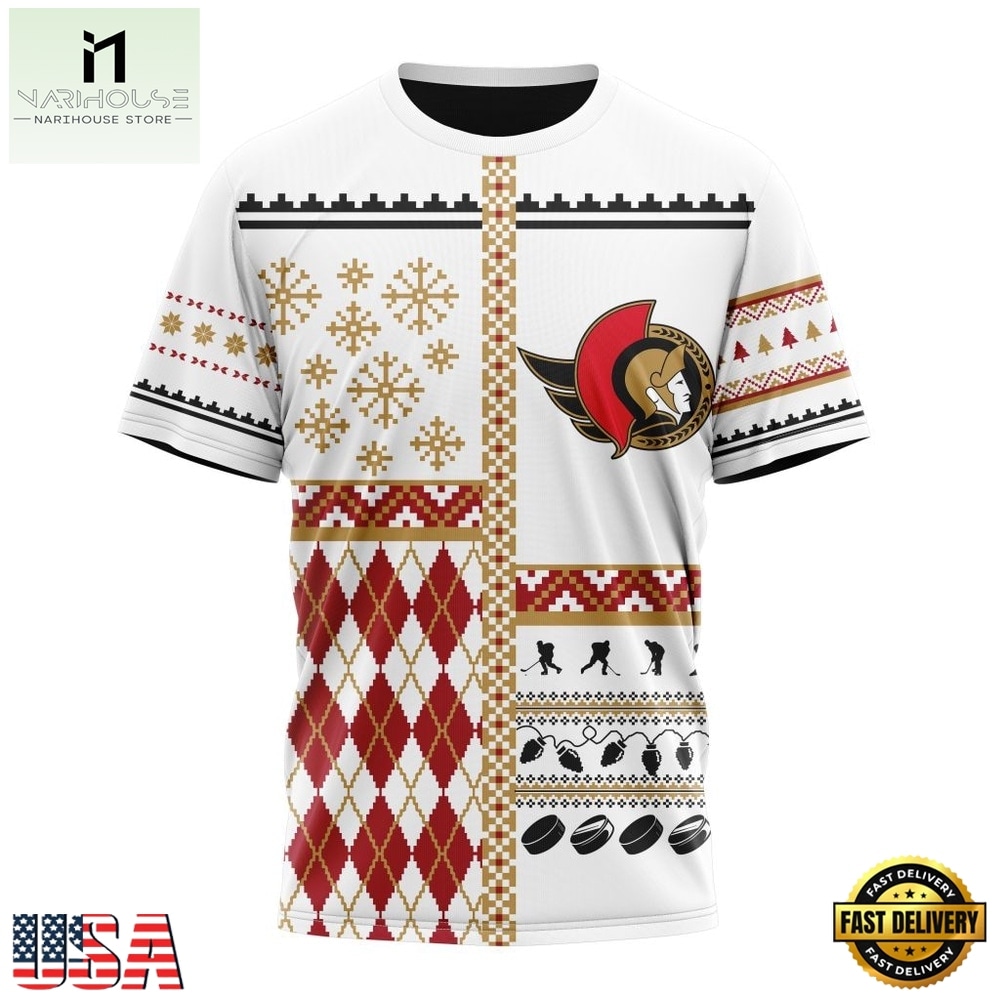 NHL Ottawa Senators Specialized Christmas Is Coming New Design Hoodie, T Shirt , NHL 3D Game Day Tee NHL Ottawa Senators Specialized Christmas Is Coming New Design Hoodie, T Shirt , NHL 3D Game Day Tee