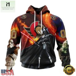 NHL Ottawa Senators x Star War Specialized Design Hoodie, T Shirt , NHL 3D Game Day Tee Nhl Ottawa Senators X Star War Specialized Design Hoodie T Shirt 1