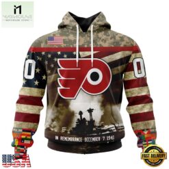 NHL Philadelphia Flyers Specialized Unisex Kits Remember Pearl Harbor Hoodie, T Shirt , NHL 3D Game Day Tee Nhl Philadelphia Flyers Specialized Unisex Kits Remember Pearl Harbor Hoodie T Shirt 1