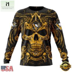 NHL Pittsburgh Penguins Special Design Halloween With Skull Art Hoodie, T Shirt , NHL 3D Game Day Tee Nhl Pittsburgh Penguins Special Design Halloween With Skull Art Hoodie T Shirt 3