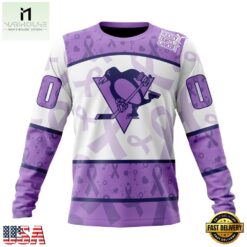 NHL Pittsburgh Penguins Special Lavender Fight Cancer Hoodie, T Shirt , NHL 3D Game Day Tee Nhl Pittsburgh Penguins Special Lavender Fight Cancer Hoodie T Shirt 4