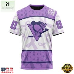 NHL Pittsburgh Penguins Special Lavender Fight Cancer Hoodie, T Shirt , NHL 3D Game Day Tee Nhl Pittsburgh Penguins Special Lavender Fight Cancer Hoodie T Shirt 5