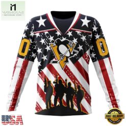 NHL Pittsburgh Penguins Specialized Kits For Honor USS Military Hoodie, T Shirt , NHL 3D Game Day Tee Nhl Pittsburgh Penguins Specialized Kits For Honor Uss Military Hoodie T Shirt 3