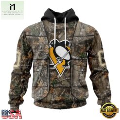 NHL Pittsburgh Penguins Specialized Unisex Vest Kits With Realtree Camo Hoodie, T Shirt, NHL 3D Game Day Tee Nhl Pittsburgh Penguins Specialized Unisex Vest Kits With Realtree Camo Hoodie T Shirt 1