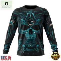 NHL San Jose Sharks Special Design Halloween With Skull Art Hoodie, T Shirt , NHL 3D Game Day Tee Nhl San Jose Sharks Special Design Halloween With Skull Art Hoodie T Shirt 3