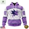 NHL San Jose Sharks Special Lavender Fight Cancer Hoodie, T Shirt , NHL 3D Game Day Tee Nhl San Jose Sharks Special Lavender Fight Cancer Hoodie T Shirt 1