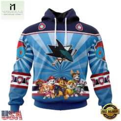 NHL San Jose Sharks Special Paw Patrol Kits Hoodie, T Shirt , NHL 3D Game Day Tee Nhl San Jose Sharks Special Paw Patrol Kits Hoodie T Shirt 1