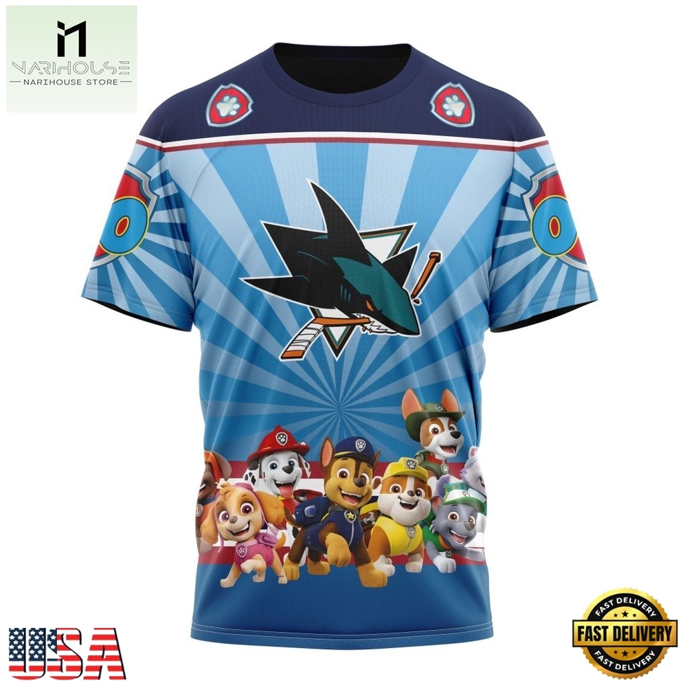 NHL San Jose Sharks Special Paw Patrol Kits Hoodie, T Shirt , NHL 3D Game Day Tee NHL San Jose Sharks Special Paw Patrol Kits Hoodie, T Shirt , NHL 3D Game Day Tee
