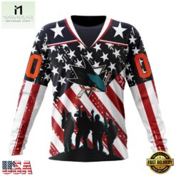 NHL San Jose Sharks Specialized Kits For Honor USS Military Hoodie, T Shirt , NHL 3D Game Day Tee Nhl San Jose Sharks Specialized Kits For Honor Uss Military Hoodie T Shirt 3