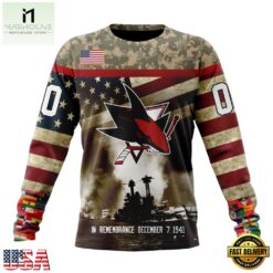 NHL San Jose Sharks Specialized Unisex Kits Remember Pearl Harbor Hoodie, T Shirt , NHL 3D Game Day Tee Nhl San Jose Sharks Specialized Unisex Kits Remember Pearl Harbor Hoodie T Shirt 3