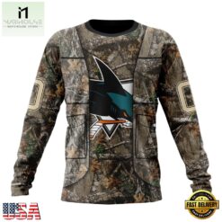 NHL San Jose Sharks Specialized Unisex Vest Kits With Realtree Camo Hoodie, T Shirt, NHL 3D Game Day Tee Nhl San Jose Sharks Specialized Unisex Vest Kits With Realtree Camo Hoodie T Shirt 3