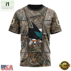 NHL San Jose Sharks Specialized Unisex Vest Kits With Realtree Camo Hoodie, T Shirt, NHL 3D Game Day Tee Nhl San Jose Sharks Specialized Unisex Vest Kits With Realtree Camo Hoodie T Shirt 4