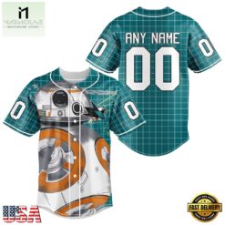 NHL San Jose Sharks x BB 8 D Star War Baseball Jersey , NHL Graphic Baseball Jersey Nhl San Jose Sharks X BB 8 D Star War Baseball Jersey 1