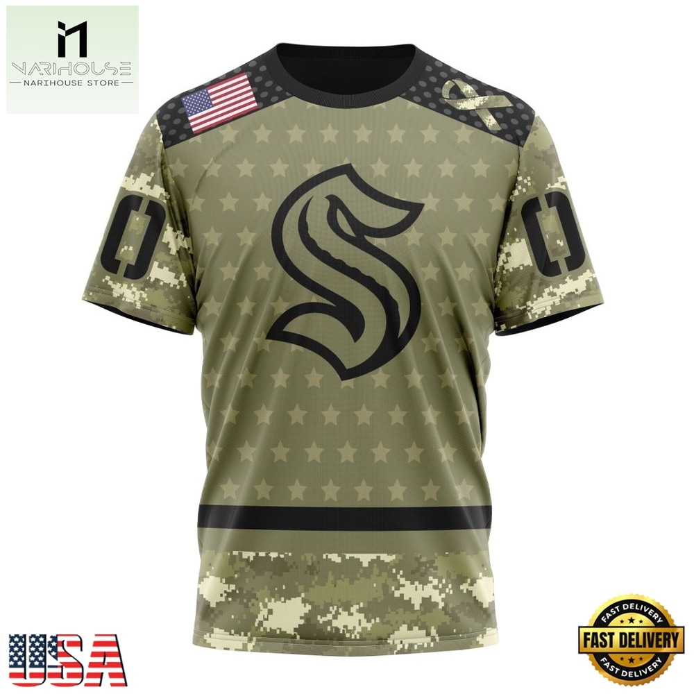 NHL Seattle Kraken Special Camo Military Appreciation Hoodie, T Shirt , NHL 3D Game Day Tee NHL Seattle Kraken Special Camo Military Appreciation Hoodie, T Shirt , NHL 3D Game Day Tee