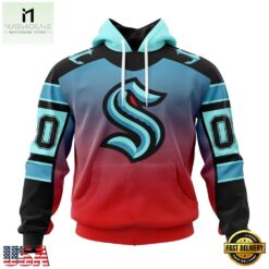 NHL Seattle Kraken Special Retro Gradient Design Hoodie, T Shirt, NHL 3D Game Day Tee Nhl Seattle Kraken Special Retro Gradient Design Hoodie T Shirt 1