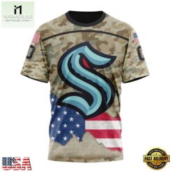 NHL Seattle Kraken Specialized Kits For United State With Camo Color Hoodie, T Shirt , NHL 3D Game Day Tee Nhl Seattle Kraken Specialized Kits For United State With Camo Color Hoodie T Shirt 4