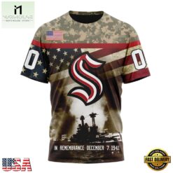 NHL Seattle Kraken Specialized Unisex Kits Remember Pearl Harbor Hoodie, T Shirt , NHL 3D Game Day Tee Nhl Seattle Kraken Specialized Unisex Kits Remember Pearl Harbor Hoodie T Shirt 4