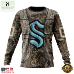 NHL Seattle Kraken Specialized Unisex Vest Kits With Realtree Camo Hoodie, T Shirt, NHL 3D Game Day Tee Nhl Seattle Kraken Specialized Unisex Vest Kits With Realtree Camo Hoodie T Shirt 3