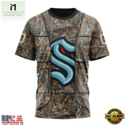 NHL Seattle Kraken Specialized Unisex Vest Kits With Realtree Camo Hoodie, T Shirt, NHL 3D Game Day Tee Nhl Seattle Kraken Specialized Unisex Vest Kits With Realtree Camo Hoodie T Shirt 4
