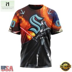 NHL Seattle Kraken x Star War Specialized Design Hoodie, T Shirt , NHL 3D Game Day Tee Nhl Seattle Kraken X Star War Specialized Design Hoodie T Shirt 3