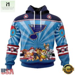 NHL St Louis Blues Special Paw Patrol Kits Hoodie, T Shirt , NHL 3D Game Day Tee Nhl ST Louis Blues Special Paw Patrol Kits Hoodie T Shirt 1