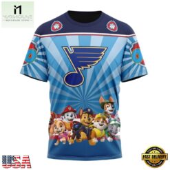 NHL St Louis Blues Special Paw Patrol Kits Hoodie, T Shirt , NHL 3D Game Day Tee Nhl ST Louis Blues Special Paw Patrol Kits Hoodie T Shirt 4