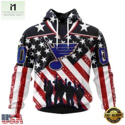NHL St. Louis Blues Specialized Kits For Honor USS Military Hoodie, T Shirt , NHL 3D Game Day Tee Nhl ST Louis Blues Specialized Kits For Honor Uss Military Hoodie T Shirt 1