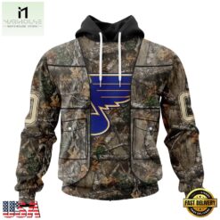 NHL St. Louis Blues Specialized Unisex Vest Kits With Realtree Camo Hoodie, T Shirt, NHL 3D Game Day Tee Nhl ST Louis Blues Specialized Unisex Vest Kits With Realtree Camo Hoodie T Shirt 1