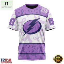NHL Tampa Bay Lightning Special Lavender Fight Cancer Hoodie, T Shirt , NHL 3D Game Day Tee Nhl Tampa Bay Lightning Special Lavender Fight Cancer Hoodie T Shirt 5