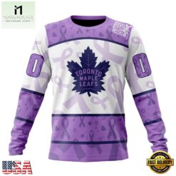 NHL Toronto Maple Leafs Special Lavender Fight Cancer Hoodie, T Shirt , NHL 3D Game Day Tee Nhl Toronto Maple Leafs Special Lavender Fight Cancer Hoodie T Shirt 4