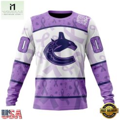 NHL Vancouver Canucks Special Lavender Fight Cancer Hoodie, T Shirt , NHL 3D Game Day Tee Nhl Vancouver Canucks Special Lavender Fight Cancer Hoodie T Shirt 4