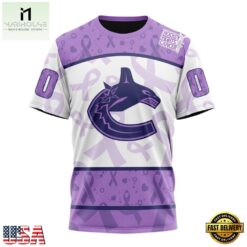 NHL Vancouver Canucks Special Lavender Fight Cancer Hoodie, T Shirt , NHL 3D Game Day Tee Nhl Vancouver Canucks Special Lavender Fight Cancer Hoodie T Shirt 5