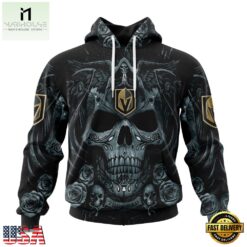 NHL Vegas Golden Knights Special Design Halloween With Skull Art Hoodie, T Shirt , NHL 3D Game Day Tee Nhl Vegas Golden Knights Special Design Halloween With Skull Art Hoodie T Shirt 1