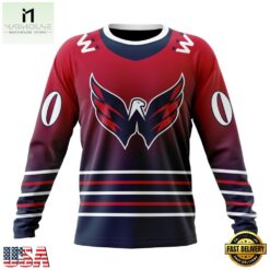 NHL Washington Capitals Special Retro Gradient Design Hoodie, T Shirt, NHL 3D Game Day Tee Nhl Washington Capitals Special Retro Gradient Design Hoodie T Shirt 3