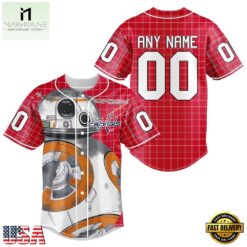 NHL Washington Capitals x BB 8 D Star War Baseball Jersey , NHL Graphic Baseball Jersey Nhl Washington Capitals X BB 8 D Star War Baseball Jersey 1