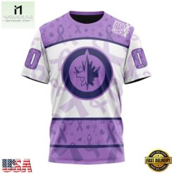 NHL Winnipeg Jets Special Lavender Fight Cancer Hoodie, T Shirt , NHL 3D Game Day Tee Nhl Winnipeg Jets Special Lavender Fight Cancer Hoodie T Shirt 5