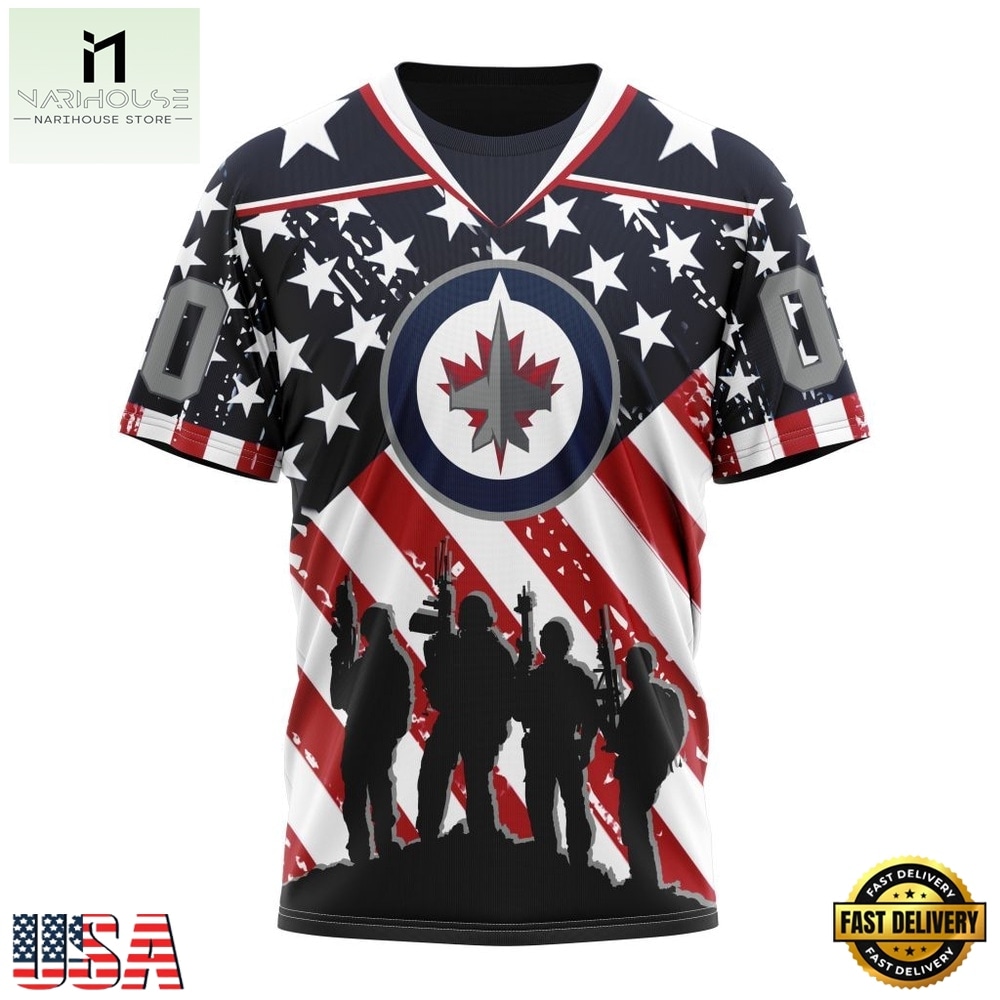 NHL Winnipeg Jets Specialized Kits For Honor USS Military Hoodie, T Shirt , NHL 3D Game Day Tee NHL Winnipeg Jets Specialized Kits For Honor USS Military Hoodie, T Shirt , NHL 3D Game Day Tee