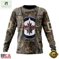 NHL Winnipeg Jets Specialized Unisex Vest Kits With Realtree Camo Hoodie, T Shirt, NHL 3D Game Day Tee Nhl Winnipeg Jets Specialized Unisex Vest Kits With Realtree Camo Hoodie T Shirt 3