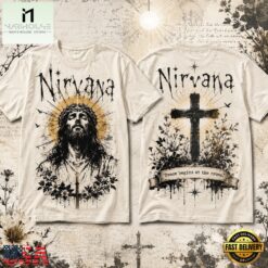 Nirvana Peace Begins at the Cross Jesus 3D Shirt, Popular 3D Music Tee Nirvana Peace Begins AT The Cross Jesus 3D Shirt