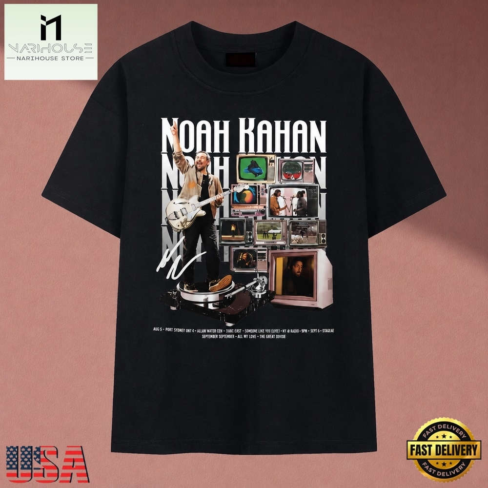 Noah Kahan Folk Pop Tour Retro TV Graphic T Shirt , Music Fan 2D Shirt Noah Kahan Folk Pop Tour Retro TV Graphic T Shirt , Music Fan 2D Shirt