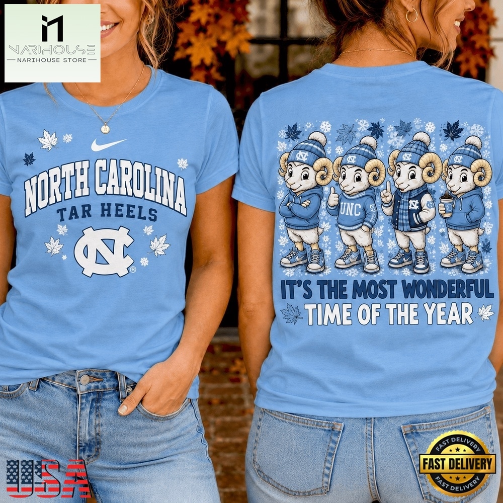 North Carolina Tar Heels 2026 NCAA Autumn Festive Cheer T Shirt , NCAA College 3D Shirt North Carolina Tar Heels 2026 NCAA Autumn Festive Cheer T Shirt , NCAA College 3D Shirt