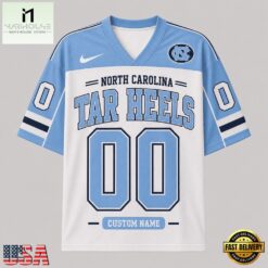 North Carolina Tar Heels NCAA College Team Pride Personalized Football jersey, NCAA Football Fan Jersey North Carolina Tar Heels Ncaa College Team Pride Personalized Football Jersey
