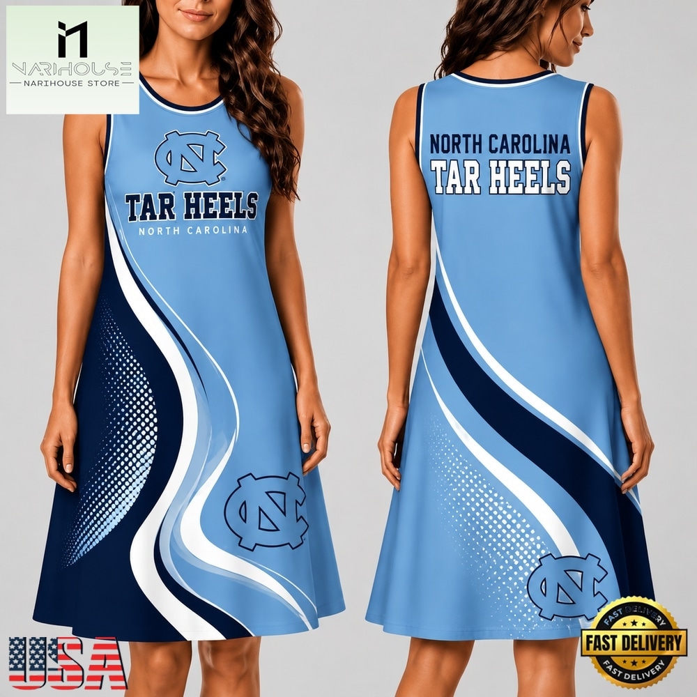 North Carolina Tar Heels NCAA Team Pride Women's Sleeveless Dress, NCAA Women Team Dress North Carolina Tar Heels NCAA Team Pride Women's Sleeveless Dress, NCAA Women Team Dress